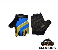 Dviratininko pirštinės YELLOW/BLUE M