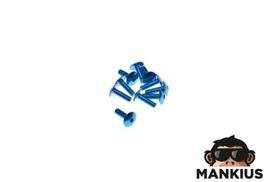 ALIUMINIŲ JUODŲ VARŽTŲ KOMPLEKTAS 6X20 BLUE 10 PCS PACK