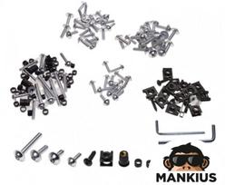 ALIUMINIŲ JUODŲ VARŽTŲ KOMPLEKTAS SILVER (SET)
