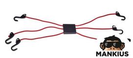 Elastinė tvirtinimo virvė su kabliukais L 70 cm