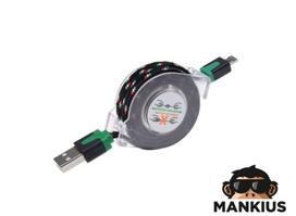 USB / MICRO USB laidas (ritėje) SAMSUNG SONY LG W/WINCH 1 m