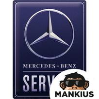 Skardinis ženkliukas 30x40 MERCEDES BENZ BLUE 23318