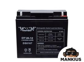 Akumuliatorius, GEL 20Ah WM MOTOR 12 VOLT
