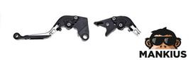 Rankenų komplektas, stabdžio + sankabos  CNC FOLDABLE FOR KAWASAKI SILVER