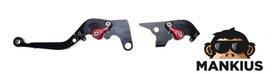 Rankenų komplektas, stabdžio + sankabos  CNC FOLDABLE FOR YAMAHA BLACK