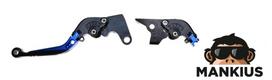 Rankenų komplektas, stabdžio + sankabos CNC FOLDABLE FOR YAMAHA BLUE