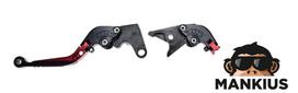 Rankenų komplektas, stabdžio + sankabos  CNC FOLDABLE FOR YAMAHA RED