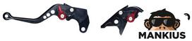 Rankenų komplektas, stabdžio + sankabos  CNC BLACK FOR SUZUKI DL650