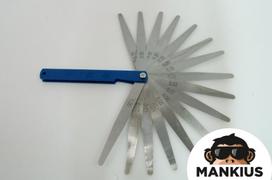 Vožtuvų reguliavimo plokštelių rinkinys , 0.02 - 1.00 mm