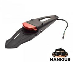 Galinis LED žibintas, RED LENS, W/MUDGUARD