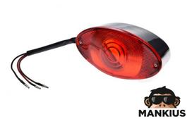 Galinis žibintas CHROME RED LENS