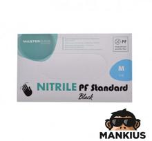 Vienkartinės nitrilinės pirštinės, SOFT, SIZE M, BLACK, 100 PCS