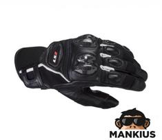 LS2 SPARK 2 Vyriškos pirštinės LEATHER  BLACK WHITE XXL