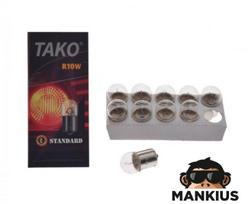 Lemputės 12V 10W R10W BA15S 10PCS PACK TAKO