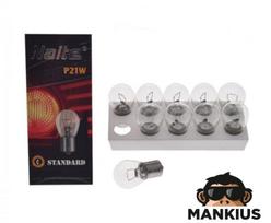 Lemputės 12V 21W P21W BA15S 10PCS PACK NAITE