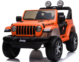 Vaikiškas elektromobilis Jeep Wrangler Rubicon Oranžinis
