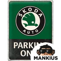 Skardinis ženkliukas 30x40 SKODA PARKING ONLY 23347