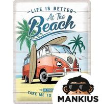Skardinis ženkliukas 30x40 VW BULLI-BEACH META 63441