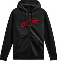 HOODIE ZIP AGELESS V3 BLK/RD 2