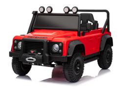 Vaikiškas elektromobilis „Land Rover Defender 110 SVX“ , Raudonas