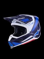 Šalmas SM7 RISE BLUE/WHITE S
