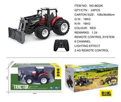 Traktorius + Buldozeris R/C 1:24 Raudonas