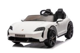 Vaikiškas elektromobilis Porsche Taycan Turbo S Baltas