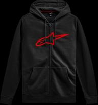 HOODIE ZIP AGELESS V3 BLK/RD M