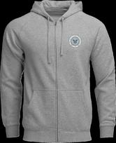 HOODIE ZIP UP BADGE HTR GRAY M