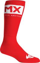 SOCK MX SOLID RD/WH 6-9