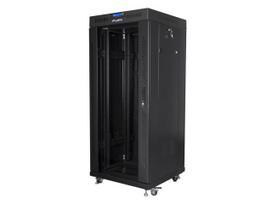 Lanberg | Rack cabinet 19" free-standing 27U/600x600 (flat pack) with glass door lCD V2 | FF01-6627-12BL | Black