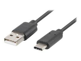 Lanberg USB Type-C to USB Type-A 3.1 Cable, 1.8 m | CA-USBO-31CU-0018-BK | USB Type-C to USB Type-A