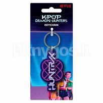 K-POP „Demon Hunters“ – Huntrix komandos logotipo PVC raktų pakabukas