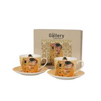 Puodeliai DUO G.KLIMT Bučinys 270 ml Porcelianiniai