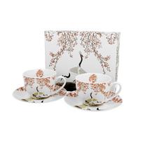 Puodeliai porcelianiniai DUO Sakura ir gervės 280 ml 2 vnt.