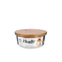 Maisto dėžutė VIVALTO 66256 stiklinė su bambukiniu dangteliu 620 ml