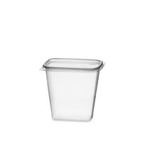 Plastikinė maisto dėžutė PP 500 ml 100 vnt. su dangteliu