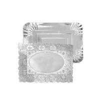 Vienkartinis padėklas ALGON BA01043175334 25x34 cm Sidabrinis