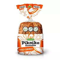 Pikniko duonelės su ruginiais viso grūdo dalių miltais, 4x60 g
