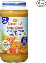 "Alnatura Demeter" Ekologiškas spalvotas troškinys su lęšiais ir daržovėmis, jautiena, 6 vnt. (6 x 250 g)
