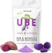 "Biomalab Ube" milteliai (50g) - 100% natūrali Yam šaknis ir violetinė saldžioji bulvė - aukščiausios kokybės violetinės Yam milteliai - veganiški, be glitimo ir be pridėtinio cukraus - idealiai tinka Ube Latte, burbulinei arbatai ir kepimui