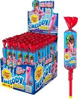 "Chupa Chups" "Melody Pops" braškių saldainiai su 48 vaisiniais erškėtuogių fleitos formos saldainiais, skirti muzikai groti, vakarėliams ir Kalėdoms, 48 x 15 g