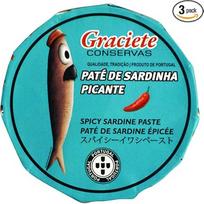 "Conservas Graciete" - Pikantiška pikantiška sardinių pašteta / sardinių pasta - 3 pakuotės (3 x 85 g)