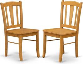 "East West Furniture" DLC-OAK-W "Dublin" valgomojo kambario kėdės, medinės, 2 vnt., ąžuolas