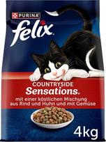 "Felix Sensations" sausas kačių maistas, įvairių dydžių