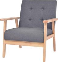 "Festnight" fotelis 1-vietė sofa-lovos kėdė Medinis rėmas Minkšta kėdė 64,5 x 73,5 x 67 cm Audinys Tamsiai pilka