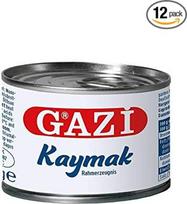 "Gazi Kaymak" grietinėlės produktas, 12 x 155 g, grietinėlės produktas, grietinėlės sluoksnis, 23 % riebumo, 100 % karvės pienas, termiškai apdorotas, vegetariškas