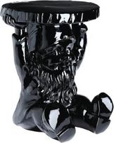 "Kartell Attila" prieškambario baldai, plastikiniai, juodi, 40 x 44 x 40 cm