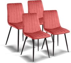 "La Chaise Spanola Denia" audinio kėdė - rožinė, 44 cm (plotis) x 55 cm (gylis) x 88,5 cm (aukštis)