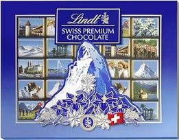 "Lindt" šokolado "Swiss Napolitains" dovanų dėžutė | 142 g "Napolitains" | Maždaug 25 mini šokolado plytelės, pagamintos iš geriausio pieno šokolado | Šokolado plytelė | Šokolado dovana